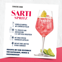 Laden Sie das Bild in den Galerie-Viewer, Sarti Rosa Aperitif Aperitivo Getränk Signature Drink Campari mit Prosecco