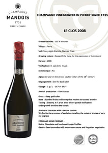 Champagner "Clos 2008"